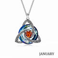 💝12-Month Celtic Birthstone Necklace