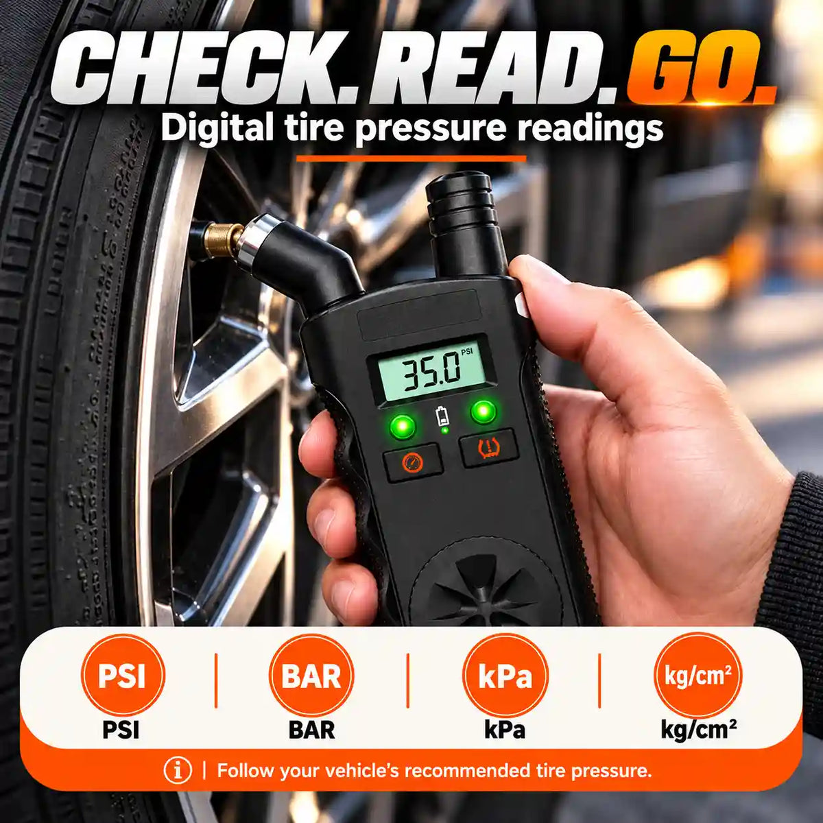 🔧2-in-1 TPMS Relearn Tool with Digital Tire Pressure Check