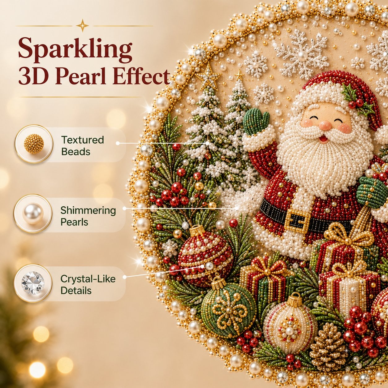 Four Seasons & Holiday Pearl Art Hanging Wreath Kit