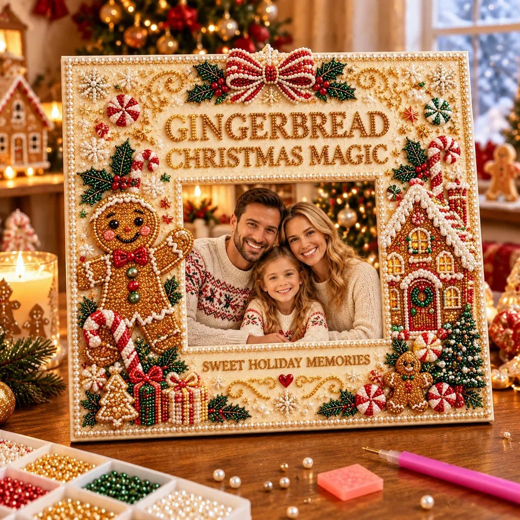 🎄❤️ DIY Christmas Pearl Art Photo Frame – Create Memories Together(📦Buy 2 Free Shipping)