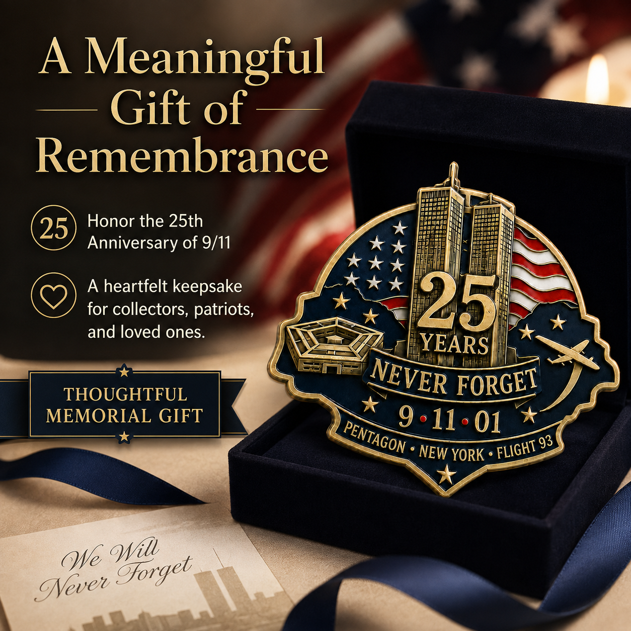 Pentagon • Flight 93" 25th Anniversary Remembrance Pin