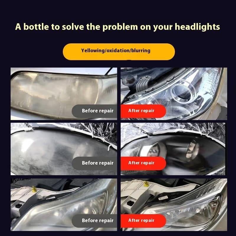 ✨HOT SELLING  over 5000+🚘Automotive Headlamp Restoration Fluid Kit