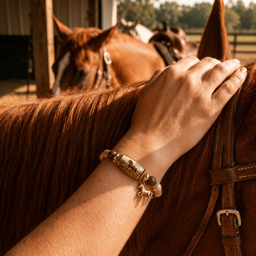 Western Horse Guardian Crystal Bracelet👍