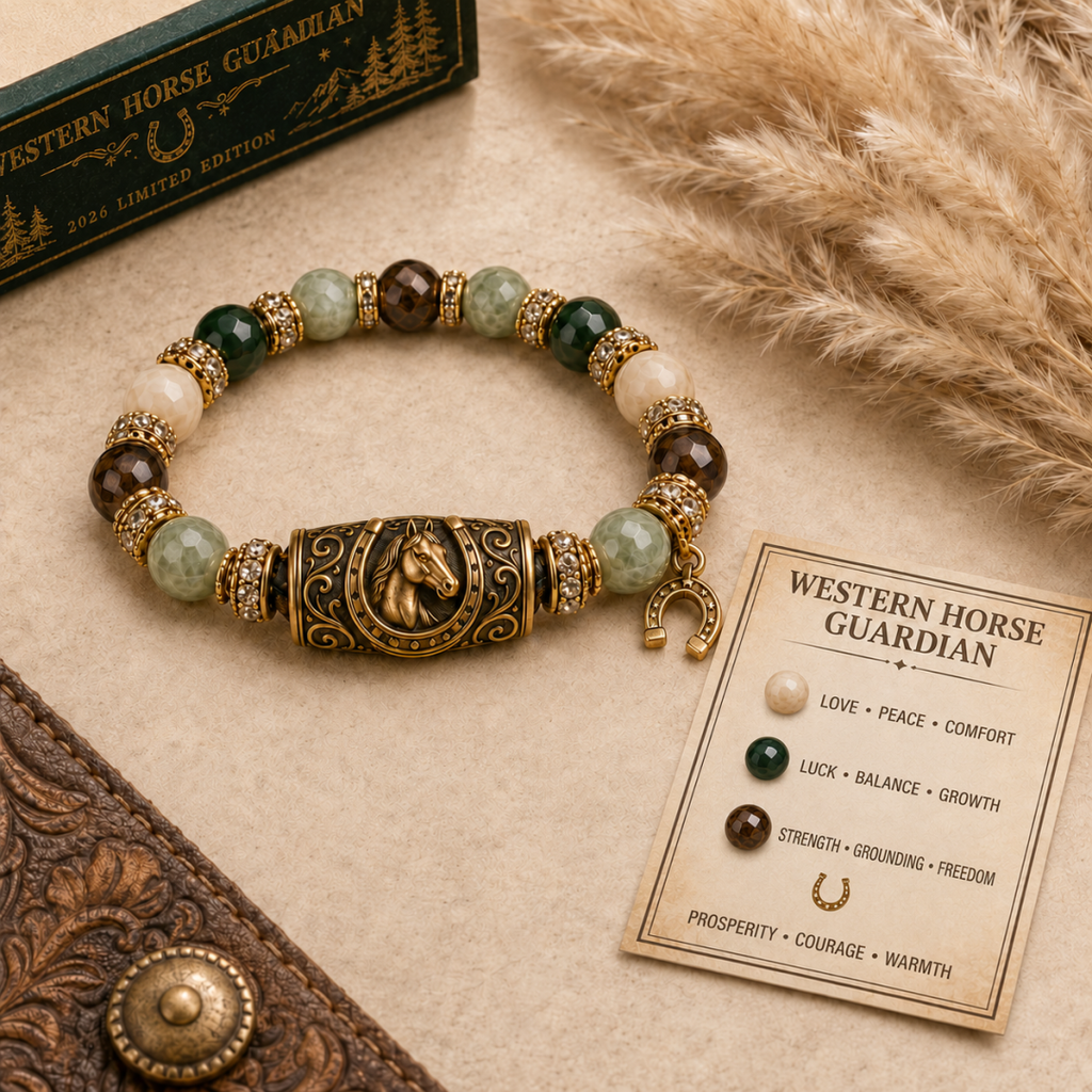 Western Horse Guardian Crystal Bracelet👍