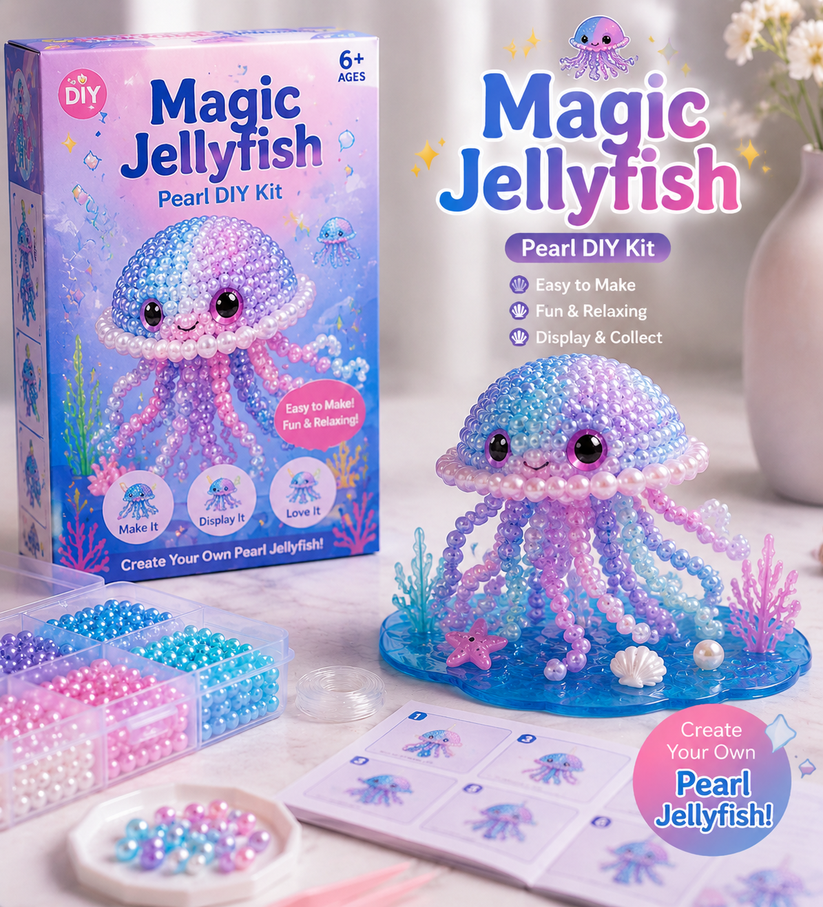 12 Magical Ocean Friends DIY Kit – Create Your Own Adorable Sea Creatures!