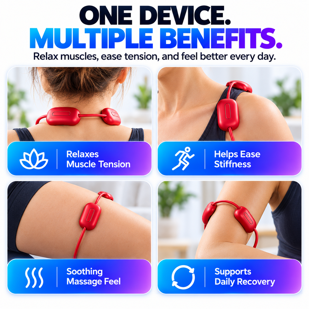 🔥Portable Neck Massager with Heat – Lightweight Comfort Anytime, Anywhere