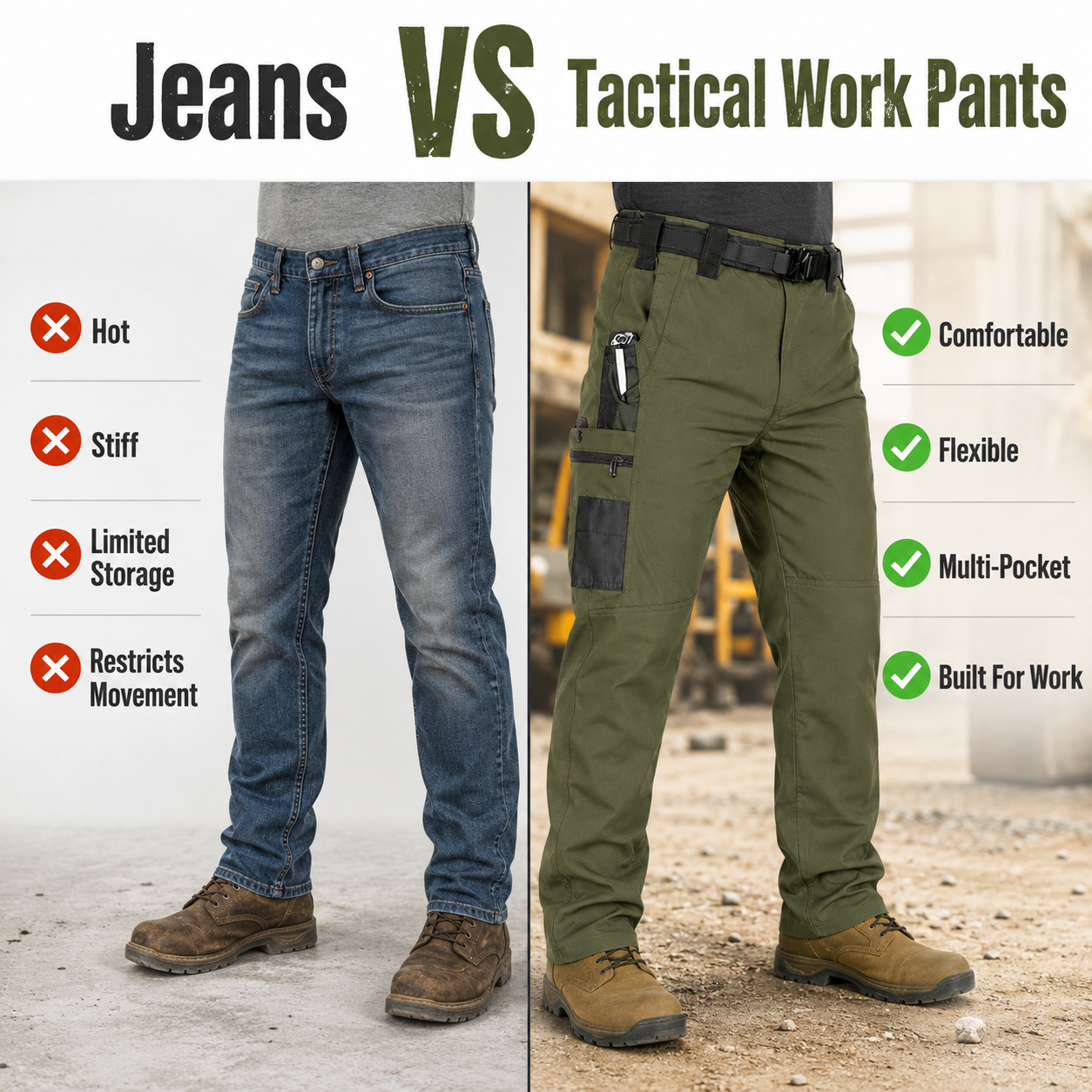 FR Tactical Work Pants – Flame-Resistant, Tougher Than Jeans