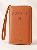 ✈️RFID Blocking Passport Holder Travel Wallet, Holds Multiple Passports & Documents with Wrist Strap