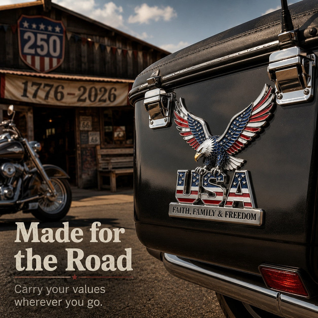 ★Handmade USA Faith, Family & Freedom★ Metal Car Emblem
