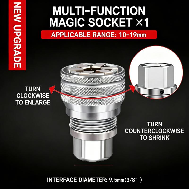 🔧 Universal Socket Wrench – One Tool for All Repairs, Works with Drills & Ratchets