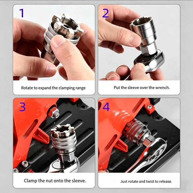 🔧 Universal Socket Wrench – One Tool for All Repairs, Works with Drills & Ratchets