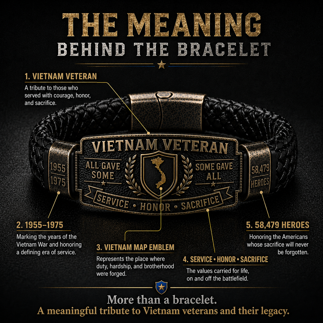 Vietnam Veteran Honor Bracelet