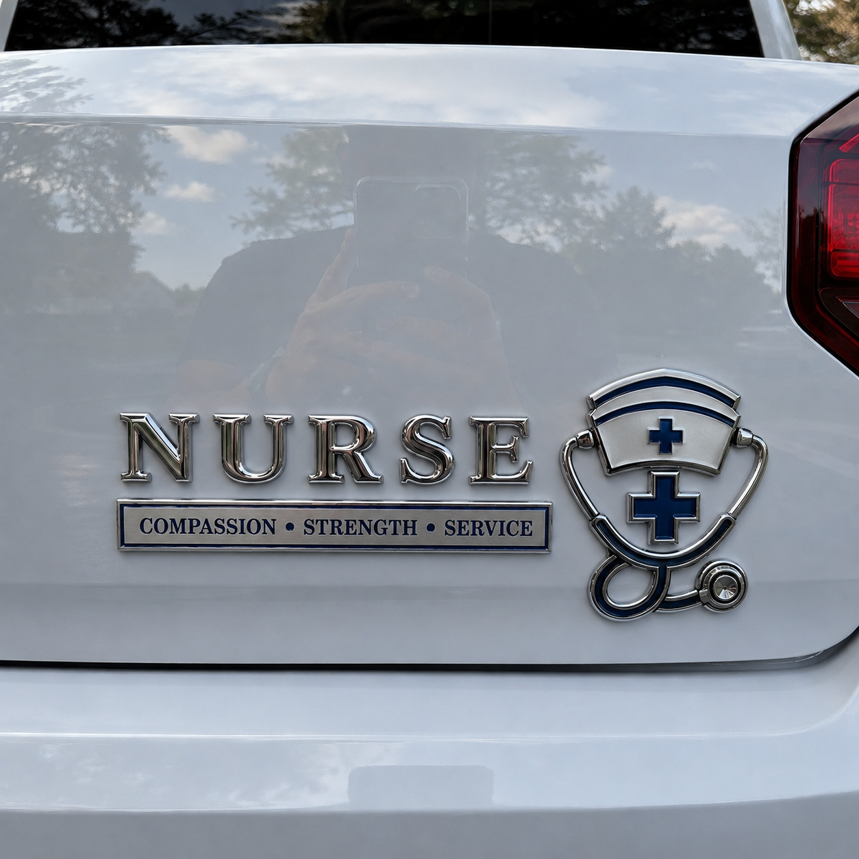 Nurse Compassion Strength Service Car Emblem Metal Badge