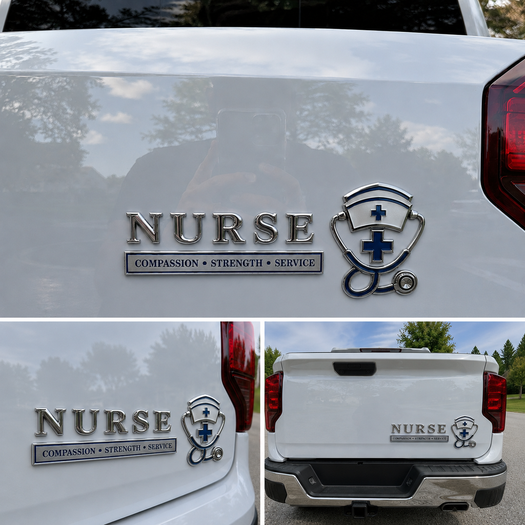 Nurse Compassion Strength Service Car Emblem Metal Badge