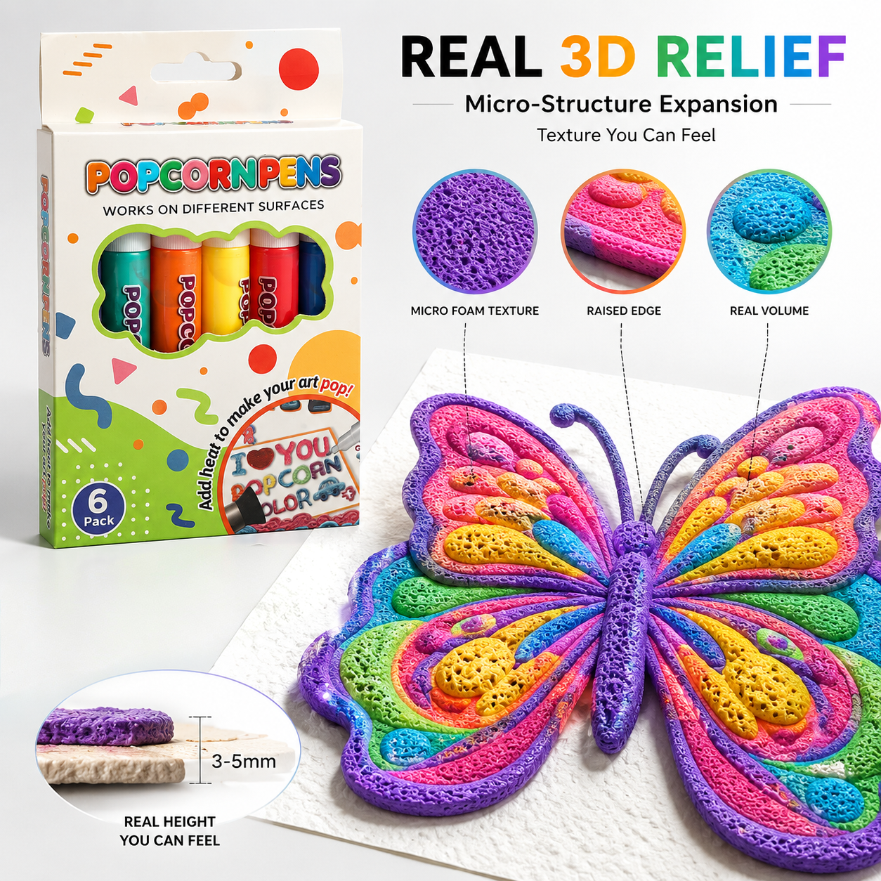 Ave79® 3D Relief Art Pen – Turn Flat Drawings Into Touchable 3D Art🪄