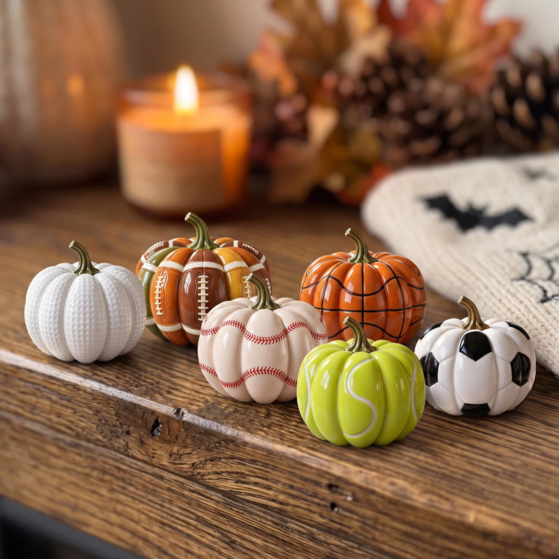 Sport-Themed Pumpkin Set