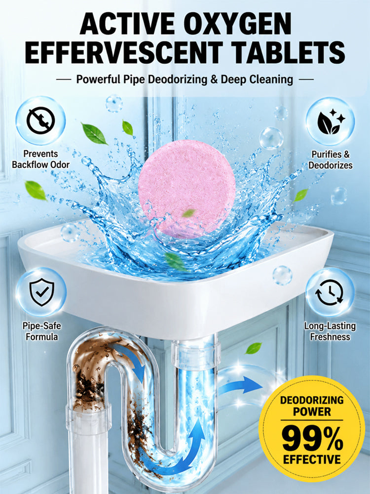 🚀 Instant Dredge Tablet: 1 tab to free-flowing drains, No more clogged pipes!