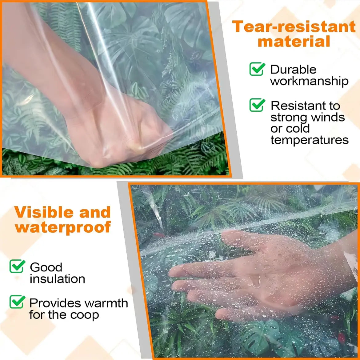 ✨Last Day 50% OFF✨ Transparent Waterproof Tarp – Heavy-Duty Outdoor Cover with Secure Grommets