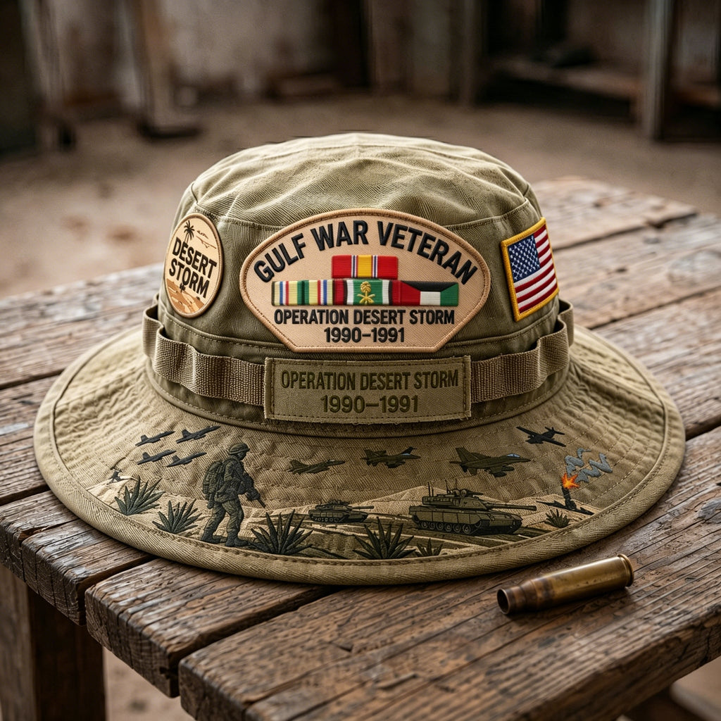 🇺🇸 Last Day Promo: 50% OFF 🎖️ - Gulf War Veteran Desert Storm Tribute Boonie Hat