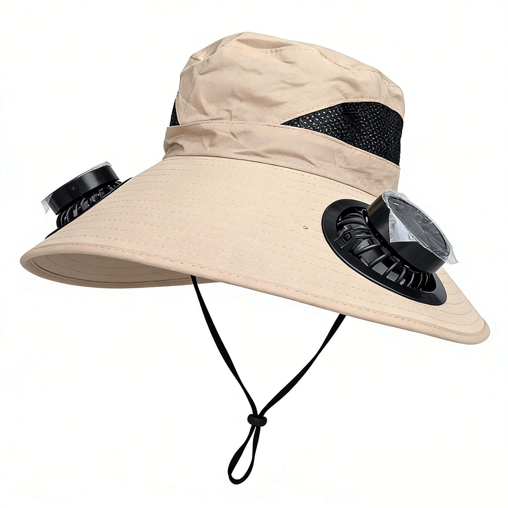 Solar fan cap