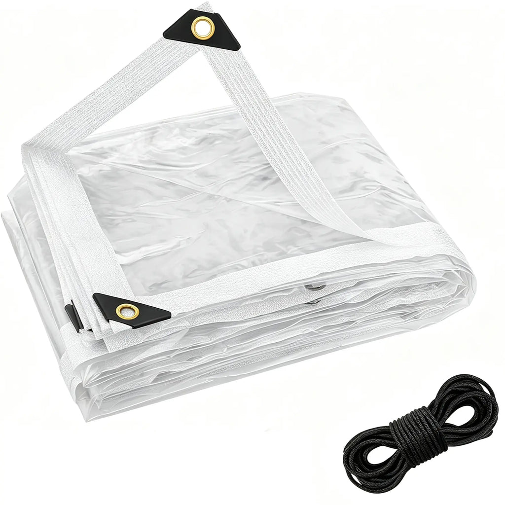 ✨Last Day 50% OFF✨ Transparent Waterproof Tarp – Heavy-Duty Outdoor Cover with Secure Grommets