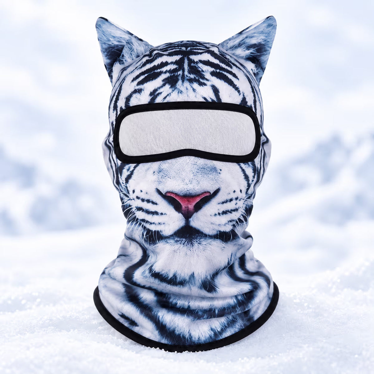 🐱 3D Cat Ski Balaclava – Eye-Catching Animal Face Mask for Outdoor Fun!