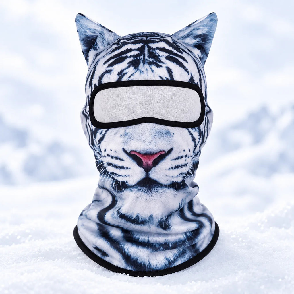 🐱 3D Cat Ski Balaclava – Eye-Catching Animal Face Mask for Outdoor Fun!