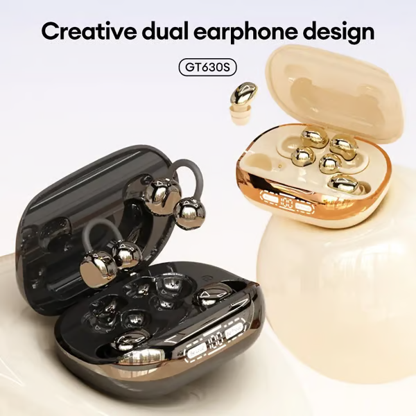 3-in-1 Wireless Earbuds with Power Bank Charging Case | 4 Clip-On & Sleep Earbuds, Noise Cancelling & IPX5 Water Resistant