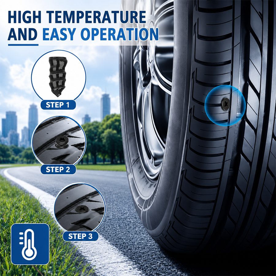 60PCS Self-Sealing Tire Repair Rubber Nails Kit with 2 Sizes