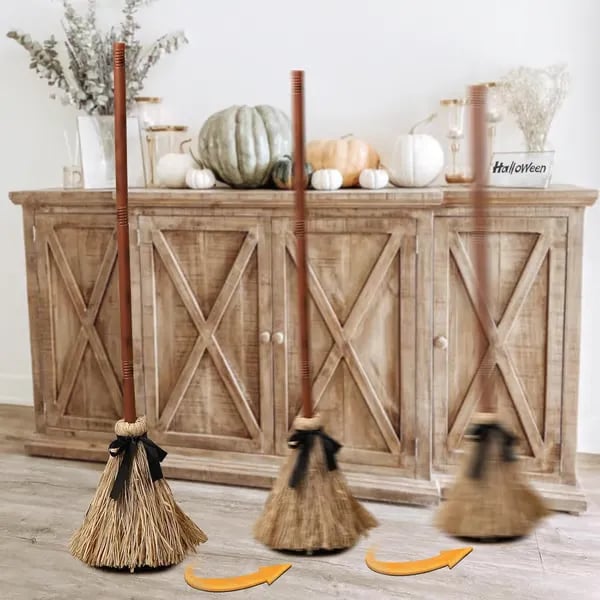 Floating Witch's Broom – Eerie Laughs & Hypnotic Dance at Your Command! 🎃