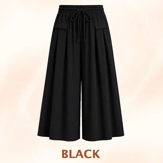 Relaxed Wide-Leg Cropped Culottes