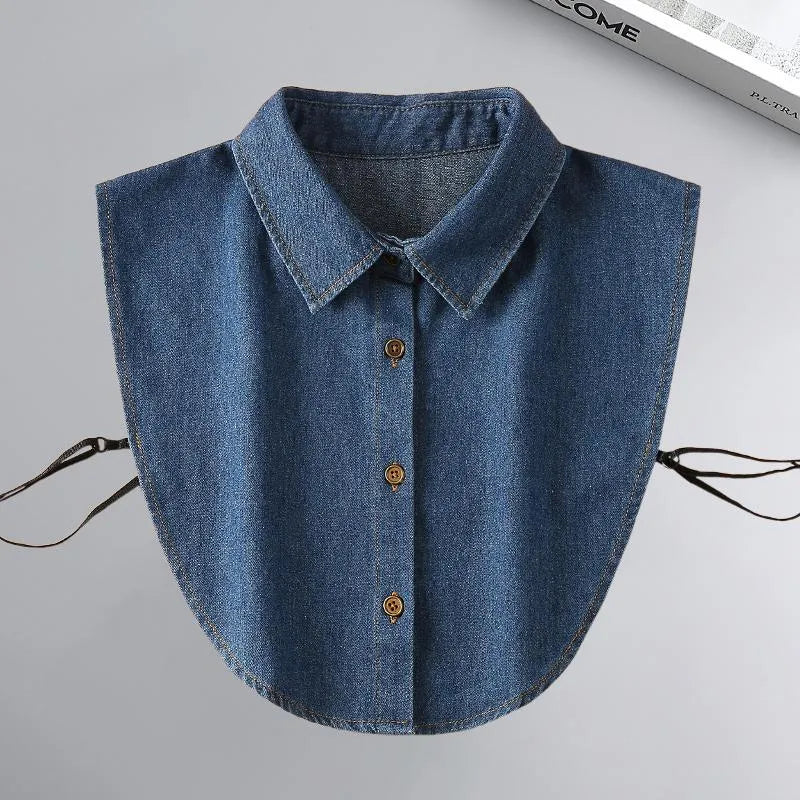 🔥 Denim False Collar – The Ultimate Layering Essential for Women 👕✨