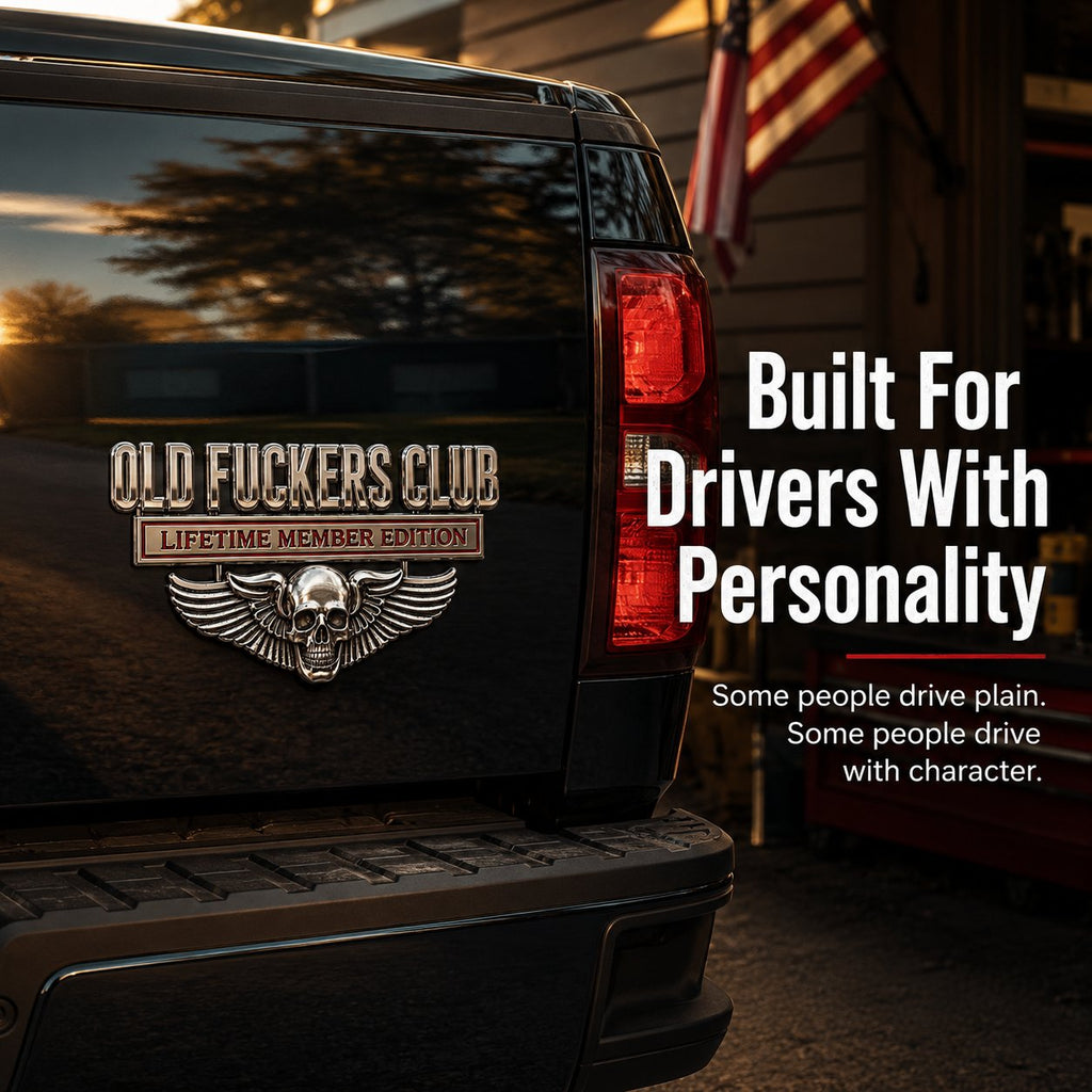 OLD F*CKERS CLUB Metal Car Emblem