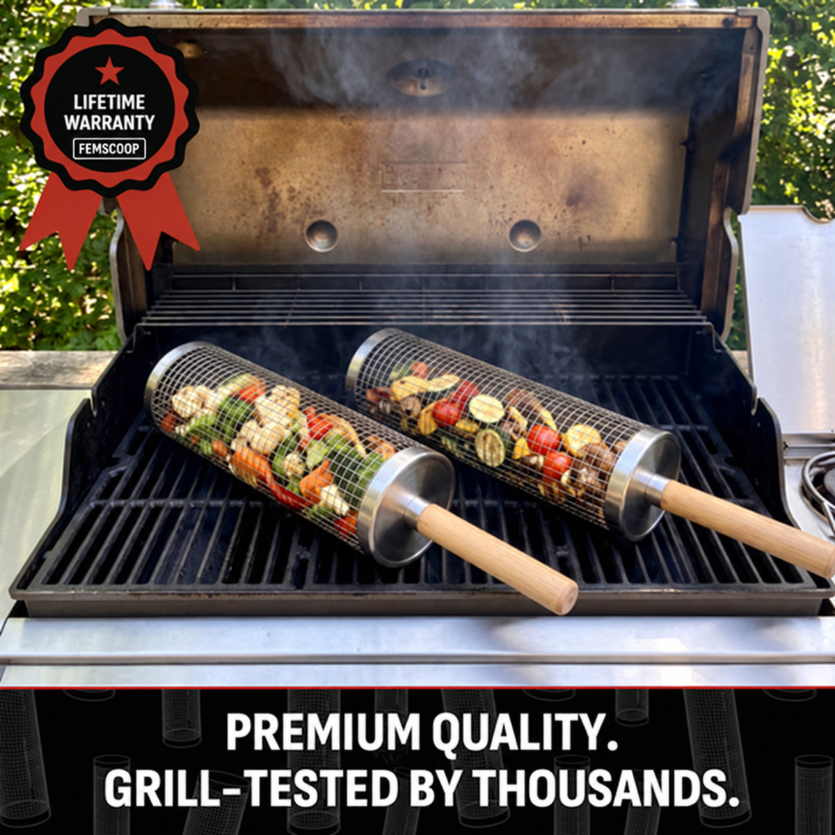 Rolling Grill Basket