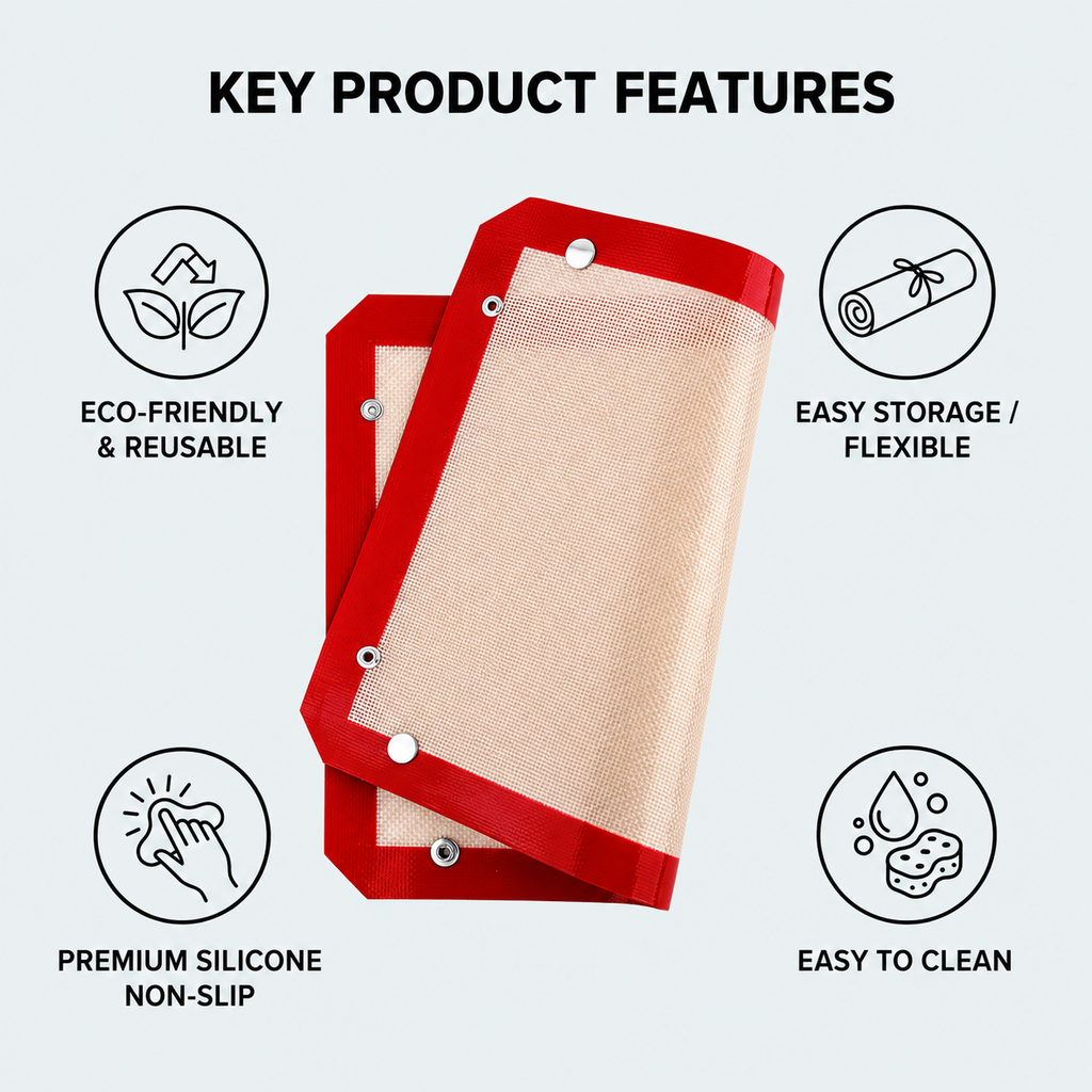 Spill-Guard Silicone Baking Tray Mat