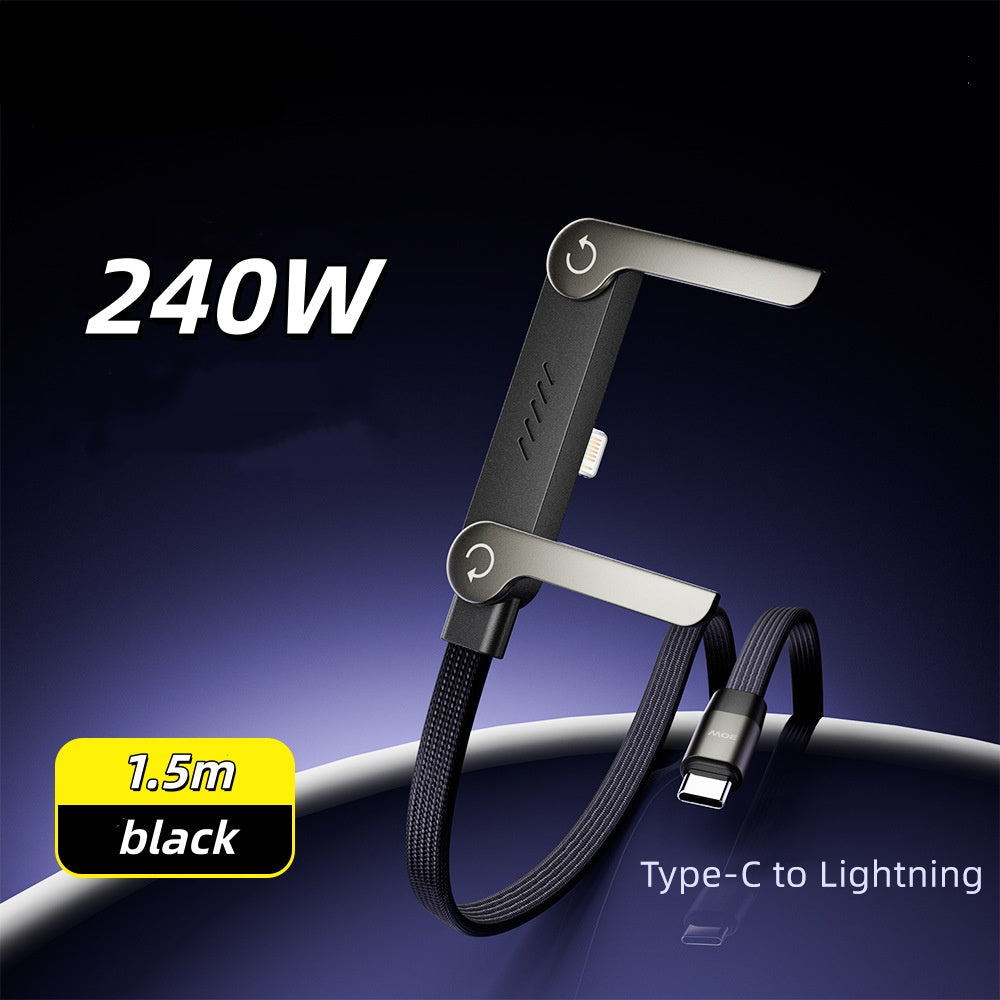 2-in-1 Invisible Holder Charger Cable|240w super fast charging Fast Charging Cord