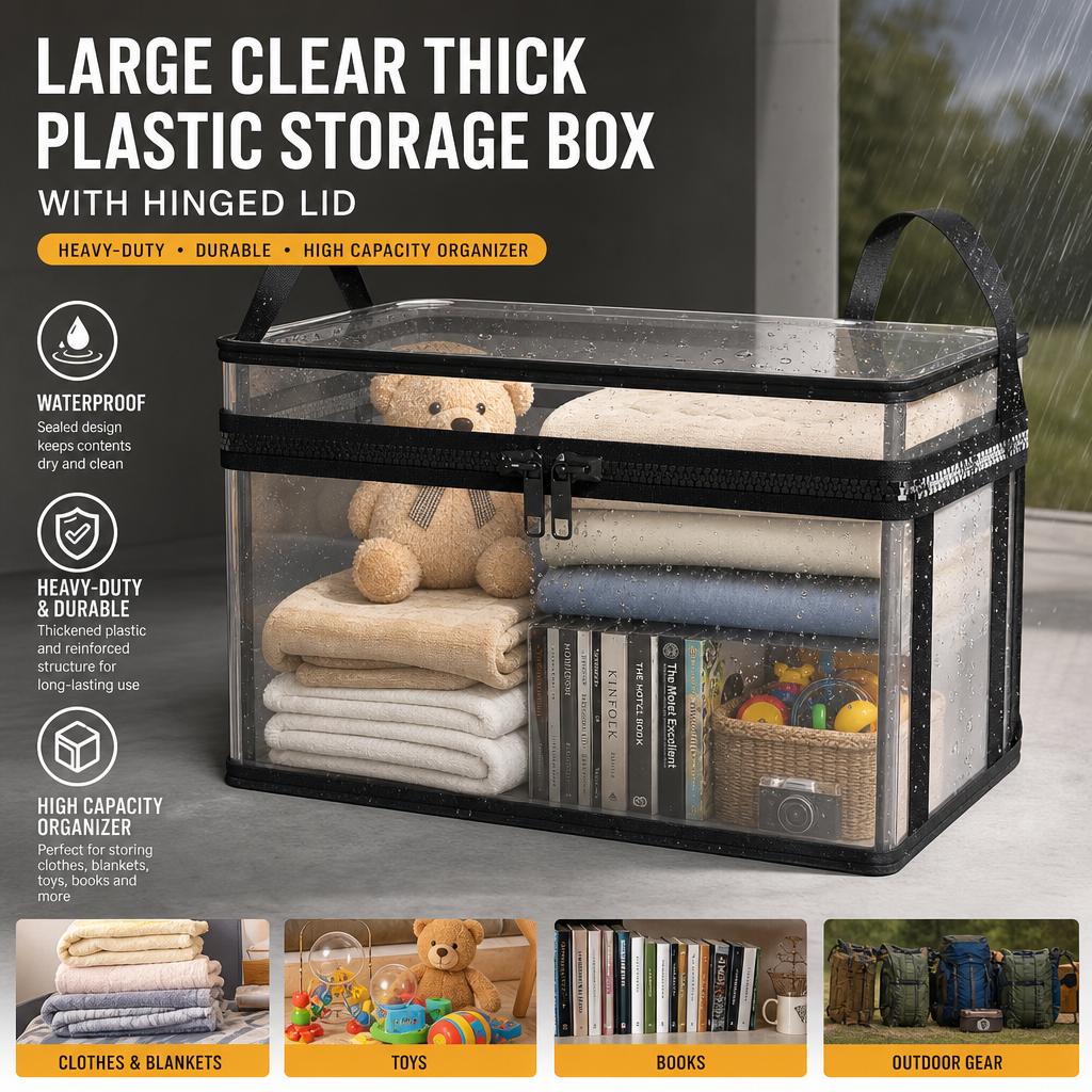 📦Extra-Large Clear Storage BagTM | Waterproof, Heavy-Duty
