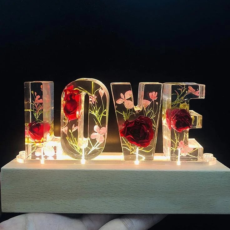 Flowers Resin Night Light