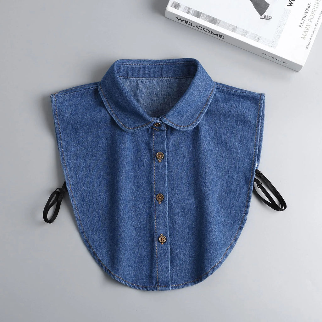 🔥 Denim False Collar – The Ultimate Layering Essential for Women 👕✨