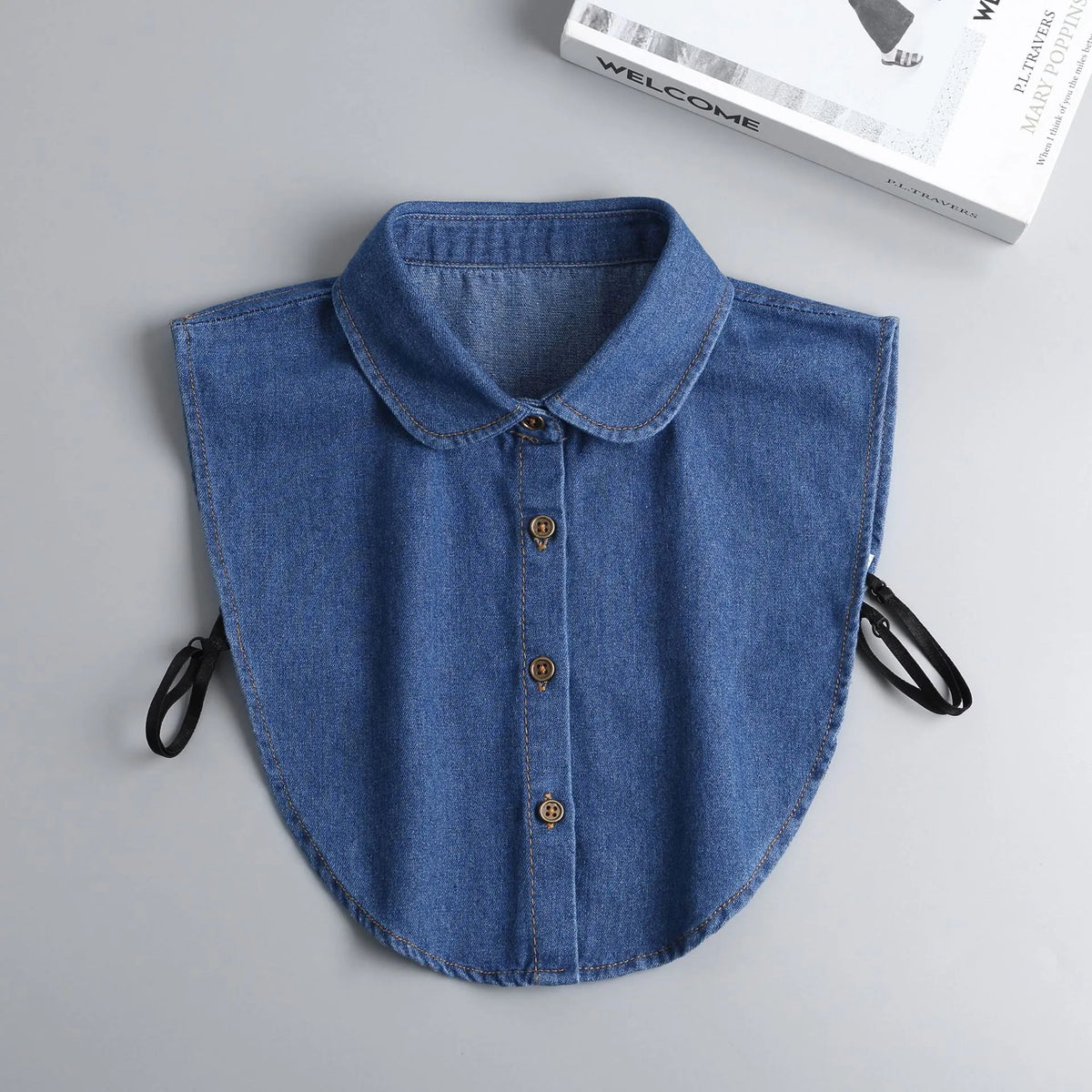 🔥 Denim False Collar – The Ultimate Layering Essential for Women 👕✨