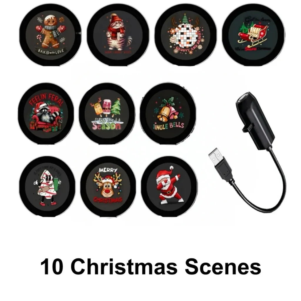 Plug & Play Christmas Projector – 6 or 10 Festive Scenes Fill Your Room With Christmas Magic 🎄✨