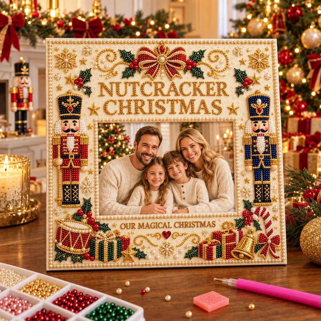 🎄❤️ DIY Christmas Pearl Art Photo Frame – Create Memories Together(📦Buy 2 Free Shipping)