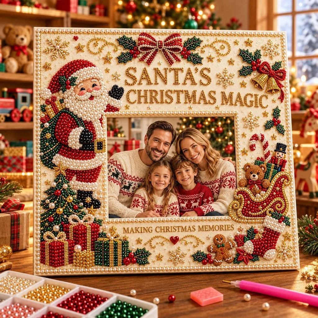 🎄❤️ DIY Christmas Pearl Art Photo Frame – Create Memories Together(📦Buy 2 Free Shipping)