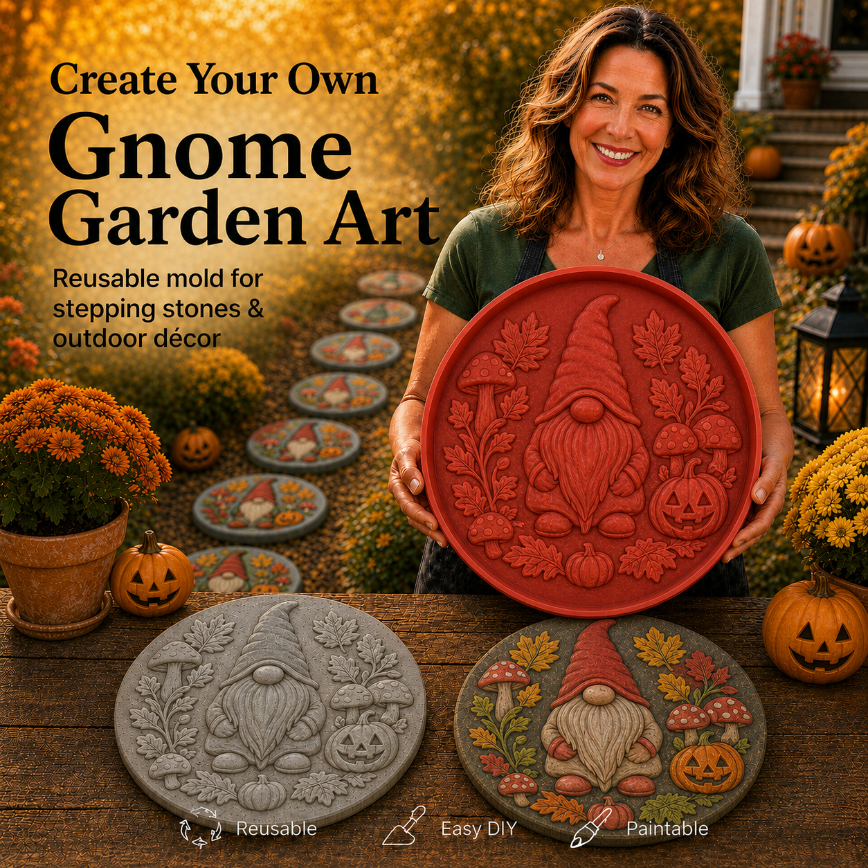Halloween Garden Stepping Stone Mold