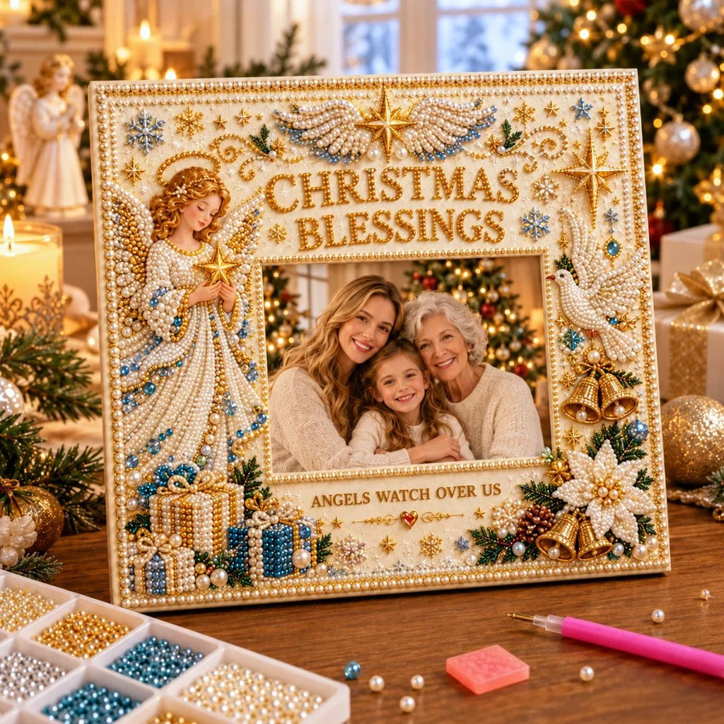 🎄❤️ DIY Christmas Pearl Art Photo Frame – Create Memories Together(📦Buy 2 Free Shipping)