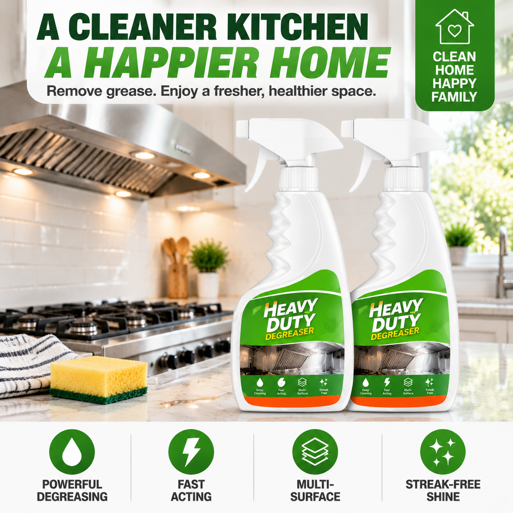 ⏳LAST DAY DEAL — BUY 1 GET 1 FREE!🧽 Heavy Duty Kitchen Degreaser Spray