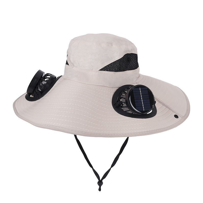 Solar fan cap