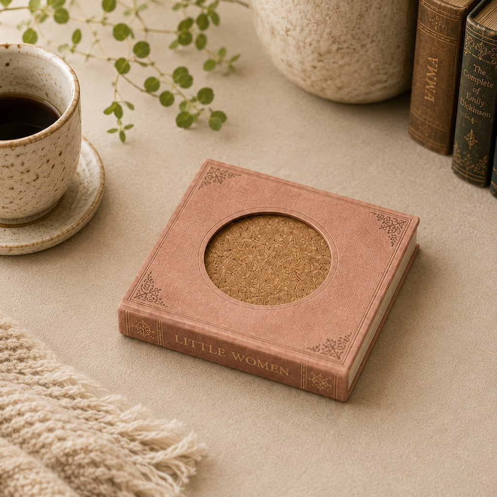 Handmade Mini Book Wooden Coaster Design📚-Buy Two Get Free Shipping📦