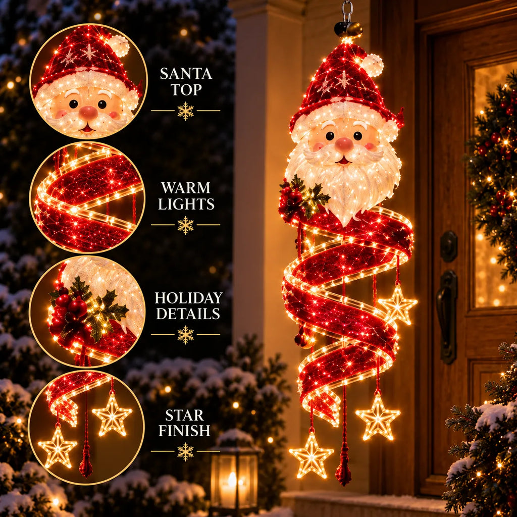⏳ Last Day 49% OFF – 🎄Christmas Magic Spiral™ Hanging LED Light Collection