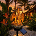 Solar Dragon Garden Statue Light – Golden Ember Fantasy Outdoor Decor